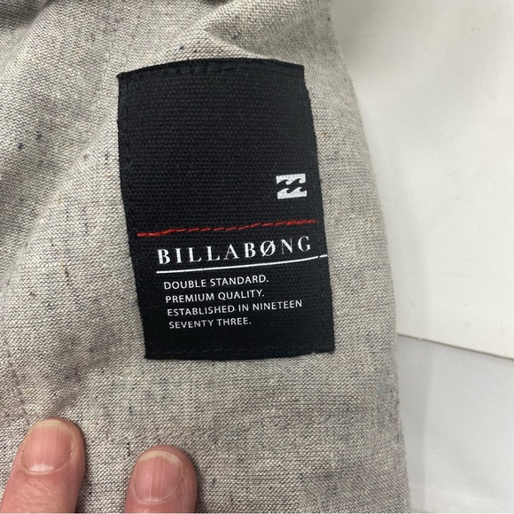 Billabong Light Gray Double Compartment Laptop Mac Book Backpack - Picture 10 of 12